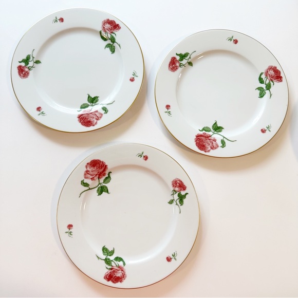 Ralph Lauren Other - Ralph Lauren Set of 3 Daphne Rose DISCONTINUED Salad Plates